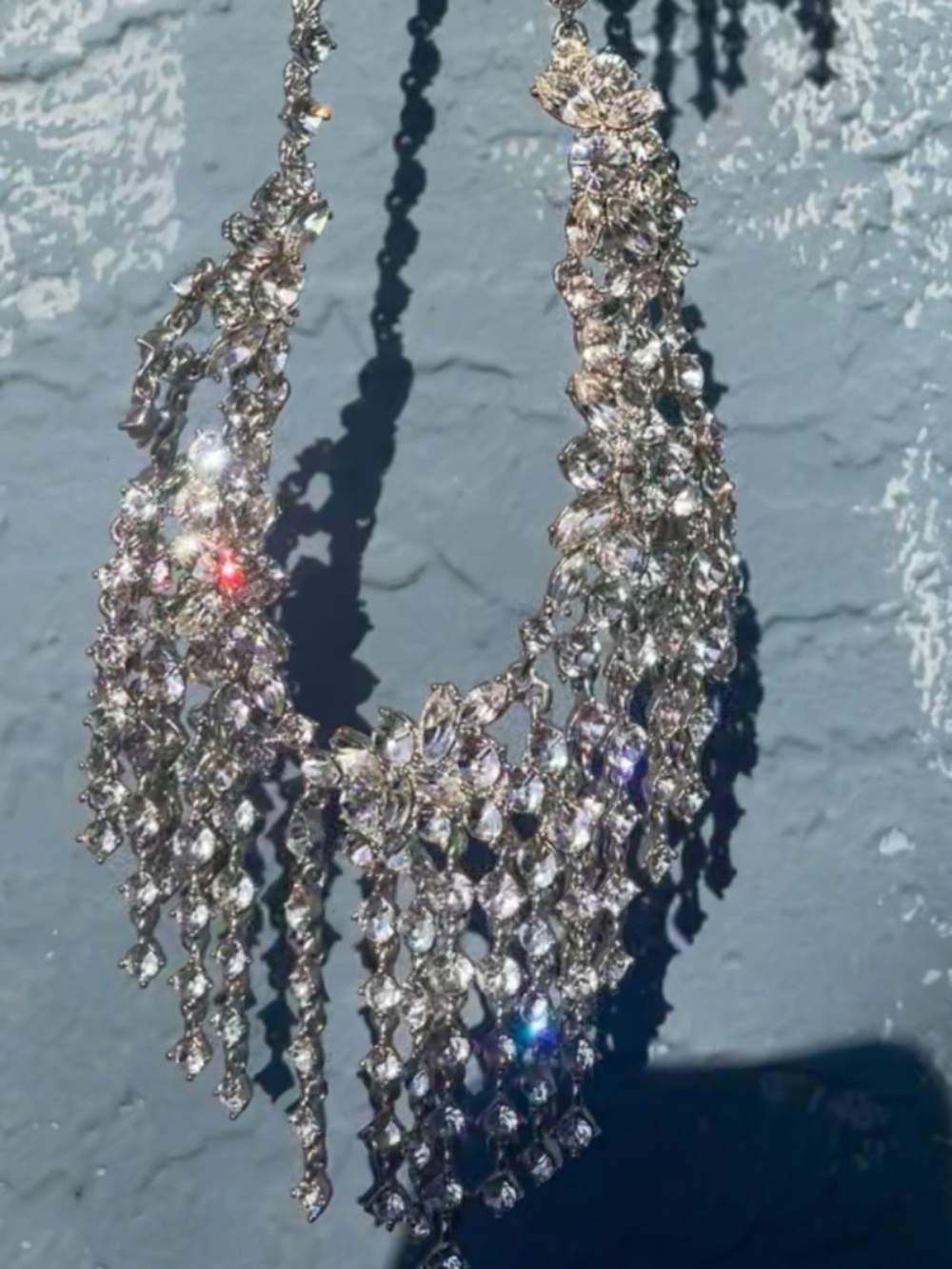 Givenchy Earrings and Necklace Dangle Crystals
